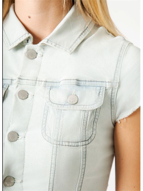 Abito Denim Slim Fit con Bottoni  Mini Dress, Stile Casual Chic Met Met | M12 T19L951V. UNICA